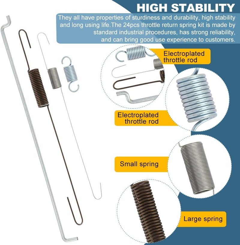 Ranjaner Carburetor Throttle Return Spring for GX160 GX200 Predator 212cc 196cc A5, Spring Linkage Kit, Connecting Rod Speed Control Spring Ct200u Bt200x 170F 168F Govner Governor - Image 5